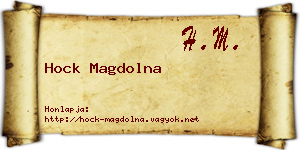 Hock Magdolna névjegykártya