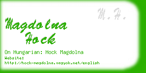 magdolna hock business card